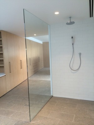 Fixed panel shower screen