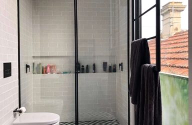 Black Framed Shower Screen - Frameless Impressions