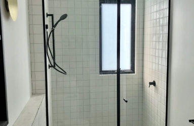 Black Framed Shower Screen - Frameless Impressions