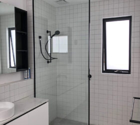 Black Framed Shower Screen - Frameless Impressions